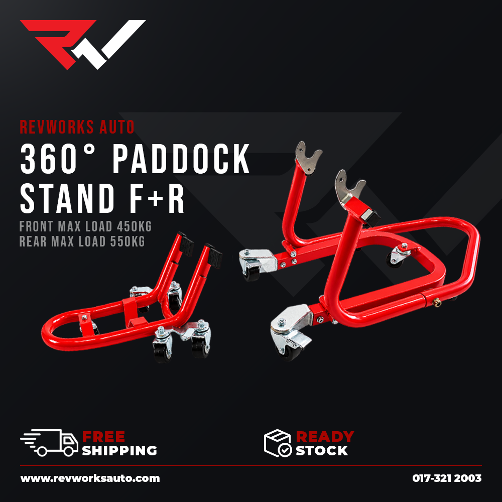 360° Paddock Stand Front + Rear